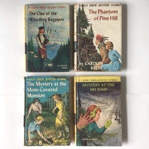 Vintage 60s-80s Nancy Drew Mystery Stories 4 Hardcover Books Nos. 18, 29, 41, 42